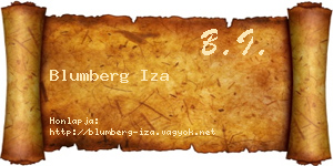 Blumberg Iza névjegykártya